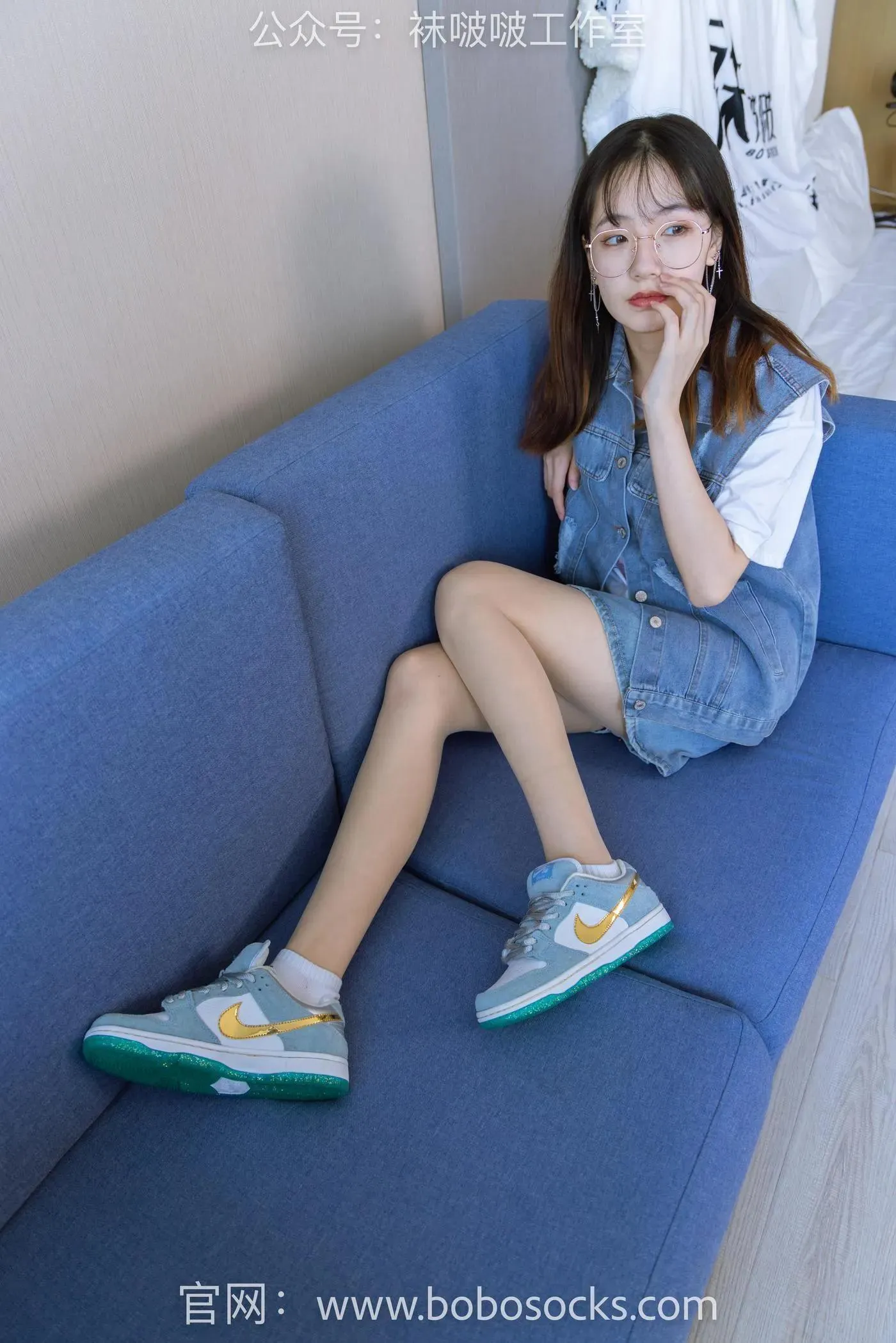 [BoBoSocks袜啵啵]NO.123 小甜豆-板鞋、白棉袜、肉丝 [140P]插图6